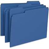 Smead File Folder, 1/3-Cut Tab, Letter Size, Navy, 100 per Box (13193)
