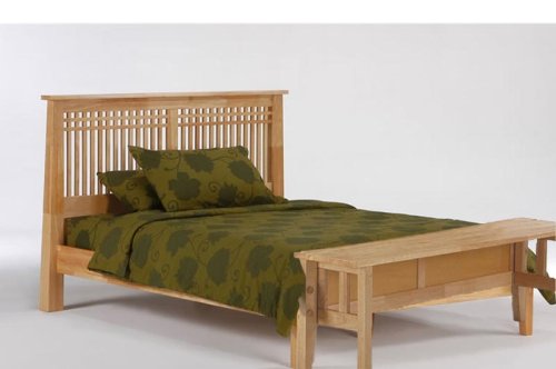 Solstice Eastern King Platform Bed w/ Natural Finish plus Footboard Bench