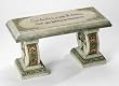 28.5" Joseph's Studio Victorian Floral Outdoor Garden Bench with Verse