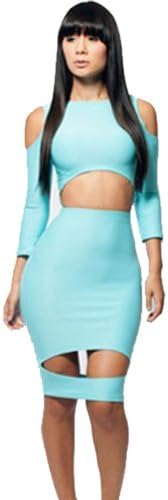 Zeagoo Womens Long Sleeve Backless Slim Fit Bodycon Clubwear Dress Stunning Dress
