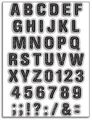 Martha Stewart Crafts - Holiday - Clear Acrylic Stamps - Cookie Alphabet