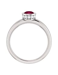 Platinum 7.00x5.00mm Oval Cut Rhodolite Garnet and Diamond Ring -- LIFETIME WARRANTY