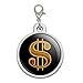 Dollar Sign Symbol Chrome Plated Metal Pet Dog Cat ID Tag - Large