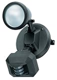 Access Lighting 20308-BL/FST Ariel Wet Location Motion Detector and Photocell Spotlight, Black Finish with Frosted Glass