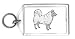Keychain with hound, norweigian, dog, elk, pet, animal