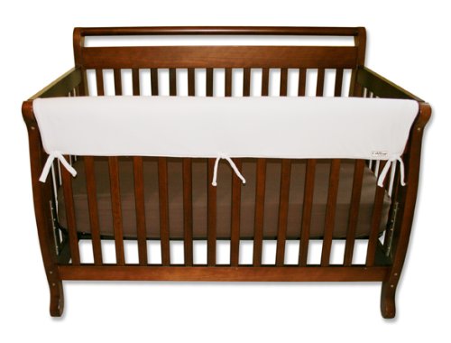 Cribwrap Wide Rail Cover-Long White Fleece