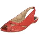 White flirt Damen Ballerina, red