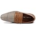 Ferro Aldo MFA-19371 Men's Brown Plaid Slip On Driving Loafers Shoes