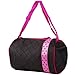 1 Perfect Choice Girl's Dance Duffle Bag, Kids Totes Bag, Quilted Ribbon Polka Dots Black