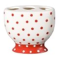 Dots Toothbrush Holder - Red/ White