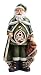 6" Woodcut Green Irish Santa Claus Christmas Figure