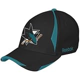 Reebok San Jose Sharks Black Player 2nd Season Flex Fit Hat
