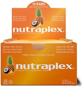 Nutraplex Pineapple Coconut Bar, 1.83 Ounce Bar, (15 count)