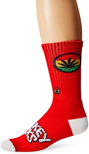 Smokey Socks Men's Classic Socks, Rasta Red, One Size