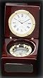 Rosewood Navigator Clock & Compass Box wtih FrontEngraving Plate