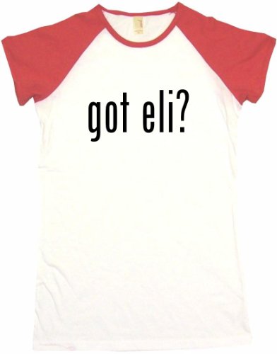 got eli? Women's Tee Shirt Large-White/Red Babydoll (petite fit)