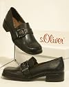 Trendiger bequemer s.Oliver Leder Slipper schwarz