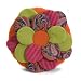 IMAX Brightly Colored Flower Shaped Pillow Multi-Fabric