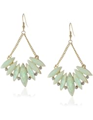 Sparkling Sage Resin Fan Earrings
