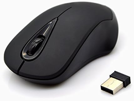 VAlinks® 2.4G Wireless Cordless Smart Ergonomic Optical Mute Silent Click Mouse Mice for Gaming, Working, Household and etc. (Black)