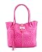 POPCORN Italian Made Designer Handbag/Purse/Shopper Bag/Tote in Lime or Pink Ostrich Embossed Leather