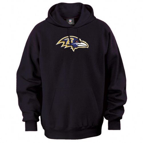 Baltimore Ravens Black Tek Patch Hooded Sweatshirt