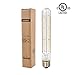 SUNMEG 6W T10 Tubular Bulb, Led Filament Bulbs, 120V Instant on Filament LED, Soft White 2700K, E26 Base 360 Degree Beam Angle, Equivalent to 60W Incandescent Chandelier Bulb - Dimmable