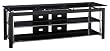 Bush Furniture Midnight Mist TV Stand, Large, Black/Chrome