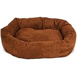 40 inch Rust Suede Bagel Dog Bed By Majestic Pet Products