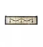 31.5W X 8H Garland Swag Stained Glass Window
