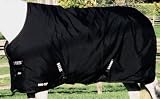 Horse In Black Turnout Sheet