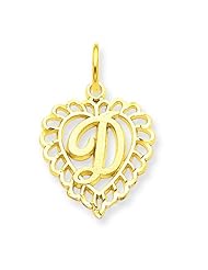14K Gold Initial D Charm Jewelry FindingKing
