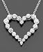 18k White Gold Colorless Certified Diamond Heart Pendant (1 ct. t.w.)