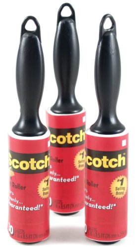 Scotch 3M 30-Sheet Mini Lint Rollers, Pack of 3