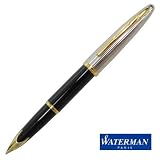 ウォーターマン WATERMAN (ウォーターマン)　カレンDX　ブラック＆シルバー　万年筆 M（中字）　[並行輸入]