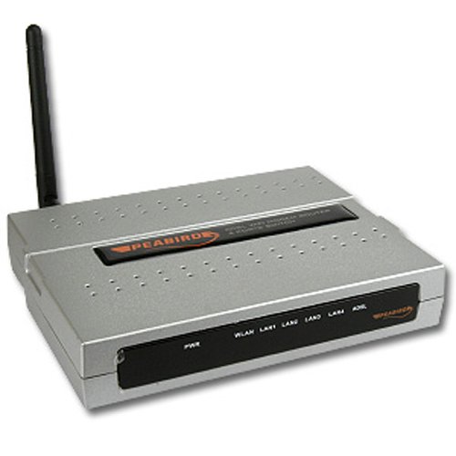 Peabird RT-PEAB-WLG-DSL4-MD Modem routeur ADSL sans fil avec Switch 4 ports