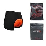 Xcellent Global 3D Padded Men's Bicycle Cycling Underwear Shorts Underpants - FS001L (Men-Black, L)