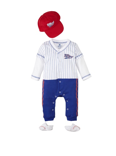Baby Aspen Big Dreamzzz Baby Baseball Layette Set with Gift Box