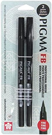 Sakura 2-Pack/set Pigma FB Professional Brush Fine Black