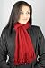 Handmade Alpaca Natural Fiber Scarf - Traditional Cherry Red (Long)(Clever Winter Gift Idea for Men and Women)