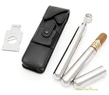 Review HomeWetBar  / Black Leather Cigar and Flask Gift Set