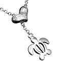 925 Silver Heart Clip Turtle Anklet Hawaiian Jewelry