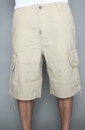 LRG The Uprooting The Youth Linen Cargo Short in Khaki - Shorts for Men