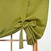 Olive Rod Pocket Thermal Insulated Blackout Tie Up Shade Curtain, 46 Inch Wide by 64 Inch Long Panel