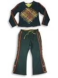 Beautiful Girl - Girls Pant Set, Teal Gold