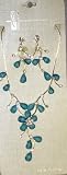 Blue Aquamarine Beads and Crystals on Sterling Sliver Chain Necklace and Matching Ear Rings for...