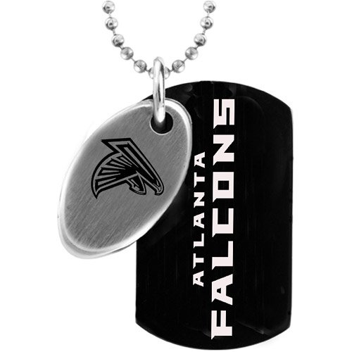 Team Titanium Atlanta Falcons Steel & Black Two Piece Dog Tag