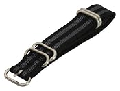 Premium 5 Ring 20mm James Bond Black / Grey - Zulu / Nato Military Nylon Watch Band / Strap Fits All Watches!!!: Watches: Amazon.com