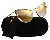 Tom Ford Nastasya FT0304 Sunglasses - 28G Shiny Rose (Gold Mirror Lens) - 56mm