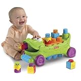 Fisher-Price Stack 'n Surprise Blocks Musical Croc Block Wagon